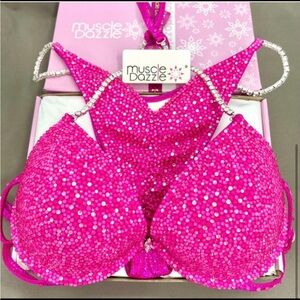 Muscle Dazzle Glittering Pink Bikini